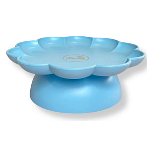 Bandeja Flower com pé 1un Azul Bebê Flor Só Boleiras
