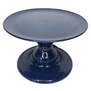 Boleira Pequena (pé 13,5cm tampo 22cm) Só Boleiras Azul Marinho