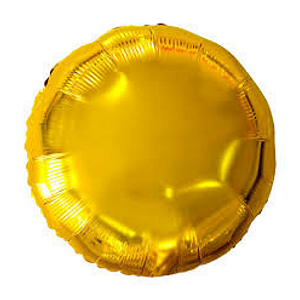 Balao Metalizado Redondo Dourado 18" Cromus