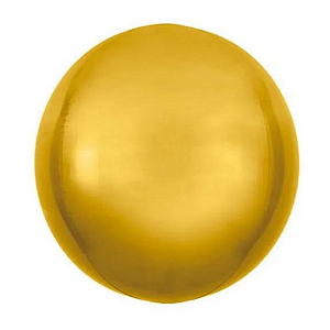 Balão Metalizado Bolha Ouro/Dourado 18" 45cm 1un