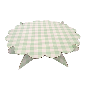 Boleira Daisy - Xadrez Verde Menta diametro 24cm altura 8cm