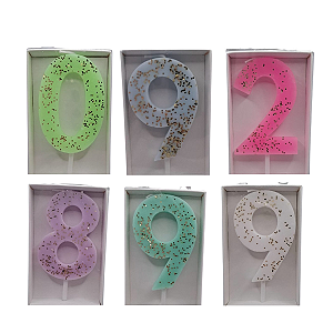 Vela Colors Glitter Birthday Candles