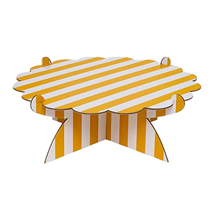 Boleira Daisy Listras Amarelo Queimado 24cm diâm 8cm Alt