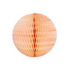 Globo Colmeia de papel tamanho M 17 cm Laranja Candy 1un