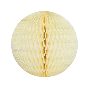 Globo Colmeia de papel tamanho G 24cm - Baunilha 1Un