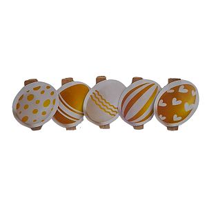 Mini Pregador Ovinhos Amarelo Páscoa 8un