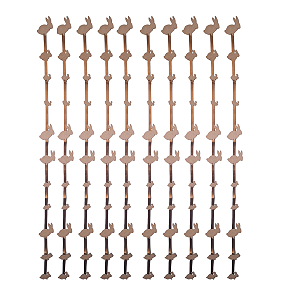 Faixa Decorativa Pascoa Coelhinhos Marrom Allegra