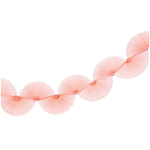 Guirlanda Leque de Papel de Seda - Rosa Iogurte 1un