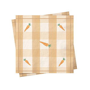 Guardanapo Páscoa Listrado Cenourinhas 32,5x32,5cm 20Un