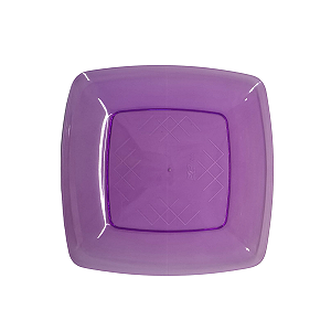 Prato Quadrado  Medio Lilás 15,5cm 10Un