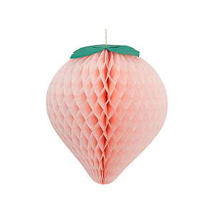 Morango de Papel Colmeia M Rosa Iogurte 19cm 1Un