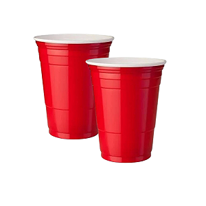 Copo Americano Bio Vermelho 400ML 25Un