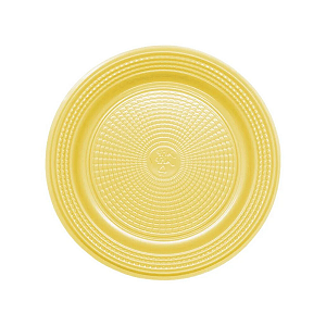 Prato Descartável BioDegradável 15cm Amarelo Candy 10Un
