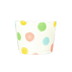 Forminhas para Cupcake Forneaveis Poá Colorido 20 uni
