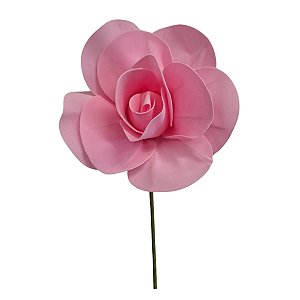 Flor Decorativa P/ Painel Com Aste Rosa Claro 15cm 1Un