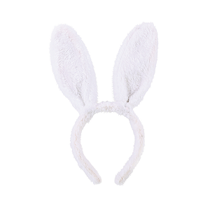 Tiara Orelhas de Coelho Branco Páscoa 1Un