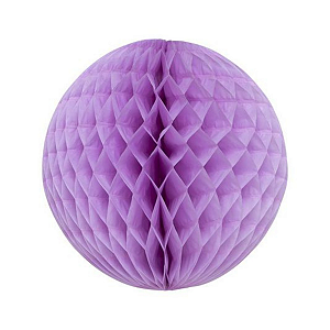 Globo Colmeia de papel tamanho GG 35cm - Lilás 1Un