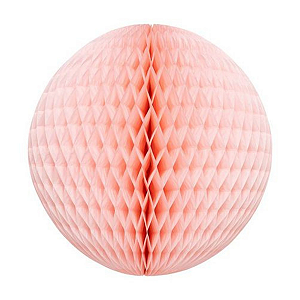 Globo Colmeia de papel tamanho GG 35cm -Rosa Iogurte 1Un