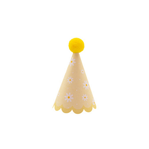Mini Chapeuzinho Pompom Margaridas Amarelo 10Un
