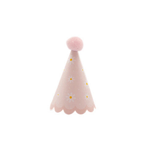 Mini Chapeuzinhos Pompom Margaridas Rosa 10Un