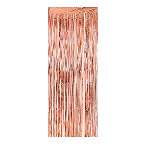 Cortina Metalizada Rose Gold Silver 100x200cm