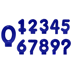 Vela Azul Marinho Numeros Silver