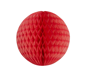 Globo Colmeia de papel tamanho G 24cm - Vermelho 1Un