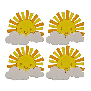 Aplique Sunshine Raio De Sol Nuvem 4Un