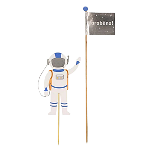 Topo De Bolo Astronauta Parabéns