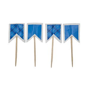 Tag Decorativa Bandeirinha Azul Festa Junina 24Un