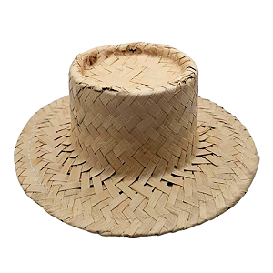 Chapéu de Palha Boneca Frizada Festa Junina Arraiá 16cm 1Un