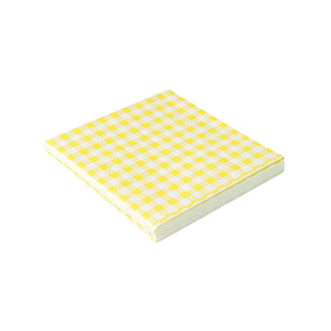 Guardanapo Xadrez Amarelo 25x25cm 20Un Festa Junina