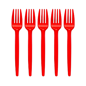 Garfo Sobremesa Vermelho 50Un PraFesta