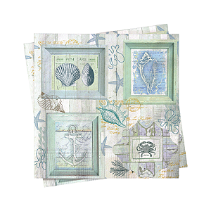 Guardanapo Papel Maresia Fundo do Mar 32,5x32,5cm 20Un