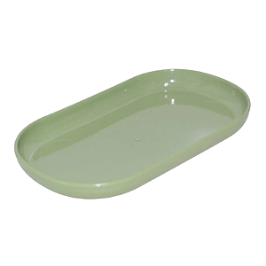 Bandeja Oval Verde Eucalipto 22x13cm 1Un