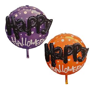 Balão Metalizado Happy Halloween 58cm 1Un