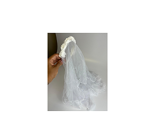 Tiara Com Véu de Noiva e Flores Bride Despedida de Solteira