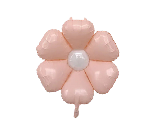 Balão Metalizado Margarida Rosa Bebê 65x78cm 1Un