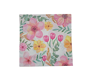 Guardanapo Papel Folha Dupla Jardim e Flores 33x33cm 20Un