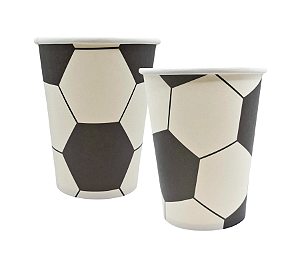 Copo de Papel Bola de Futebol 250ml 8Un