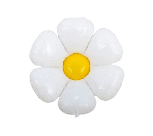 Balão Metalizado Flor Margarida 71x71cm 1Un