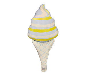 Balão Metalizado Ice Cream Candy Sorvete Azul 23,5x47cm 1Un