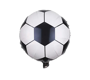 Balão Metalizado Bola de Futebol 45x45cm 1Un