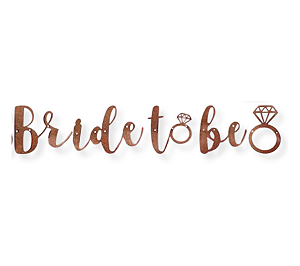 Faixa Decorativa Bride To Be Rose Gold Glitter Despedida de Solteira