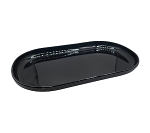 Bandeja Oval Preta 22x13cm 1Un