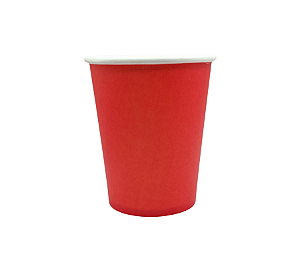 Copo Papel Liso Vermelho 270ml 10Un