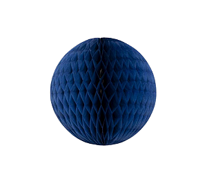 Globo Colmeia de papel tamanho M 17 cm Azul Espacial 1un