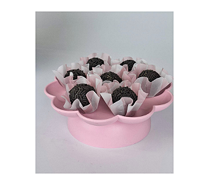 Forminha Para Doces em Papel Vegetal - Listra Rosa 10Un