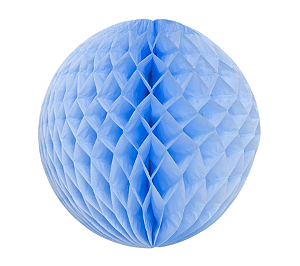 Globo Colmeia de papel tamanho GG 35cm -Azul Céu 1Un