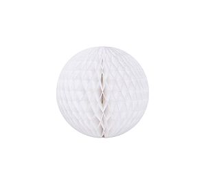 Globo Colmeia De Papel Tamanho P 11cm Branco 1Un